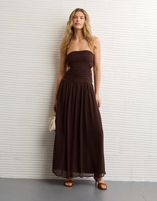 AE Strapless Cut-Out Maxi Dress