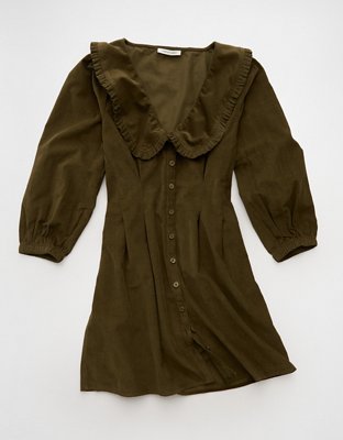 AE Button-Front Mini Dress