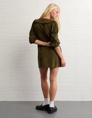 AE Button-Front Mini Dress