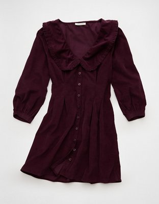 AE Button-Front Mini Dress