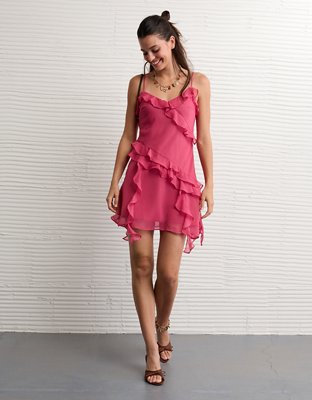 AE Asymmetrical Ruffle Mini Dress