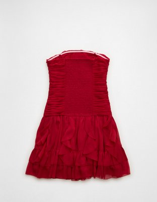 AE Ruched Ruffle Mini Dress