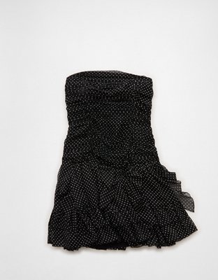 AE Strapless Drop Waist Ruffle Mini Dress