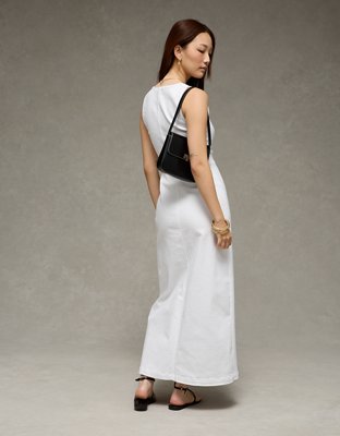 AE V-Neck Denim Maxi Dress