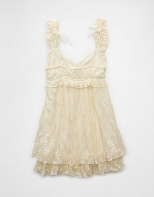 AE Flutter Sleeve Babydoll Mini Dress