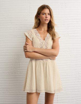 AE Short Sleeve V-Neck Mini Dress