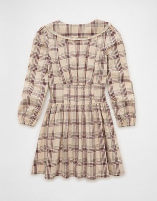 AE Long Sleeve Lace Collar Mini Dress