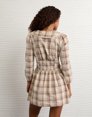 AE Long Sleeve Lace Collar Mini Dress