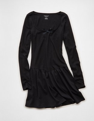 AE Pointelle Puff Sleeve Mini Dress