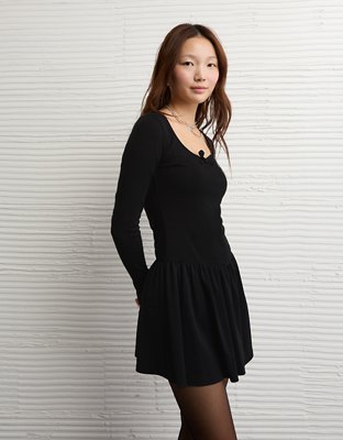 AE Pointelle Puff Sleeve Mini Dress