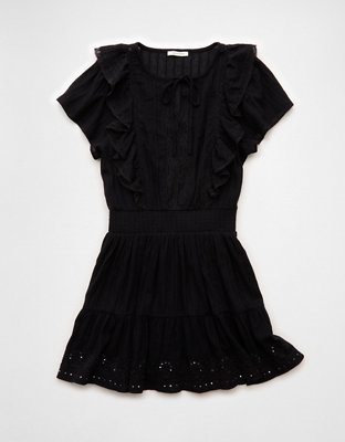 AE V-Neck Ruffle Mini Dress | AE