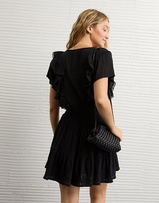 AE V-Neck Ruffle Mini Dress