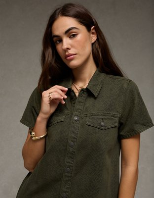 AE Denim Shirt Mini Dress