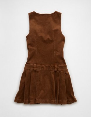 AE Pleated Corduroy Mini Dress | American Eagle