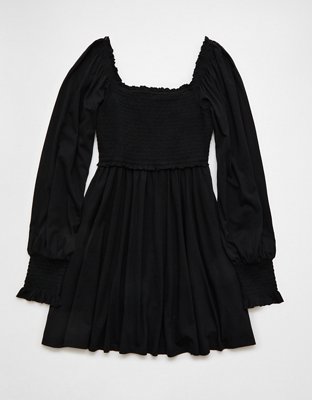 AE Smocked Puff Sleeve Mini Dress