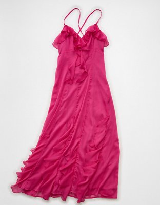 knee length dresses for ladies Kim Pink Strapless Ruffle Maxi Dress - 14 main image 1