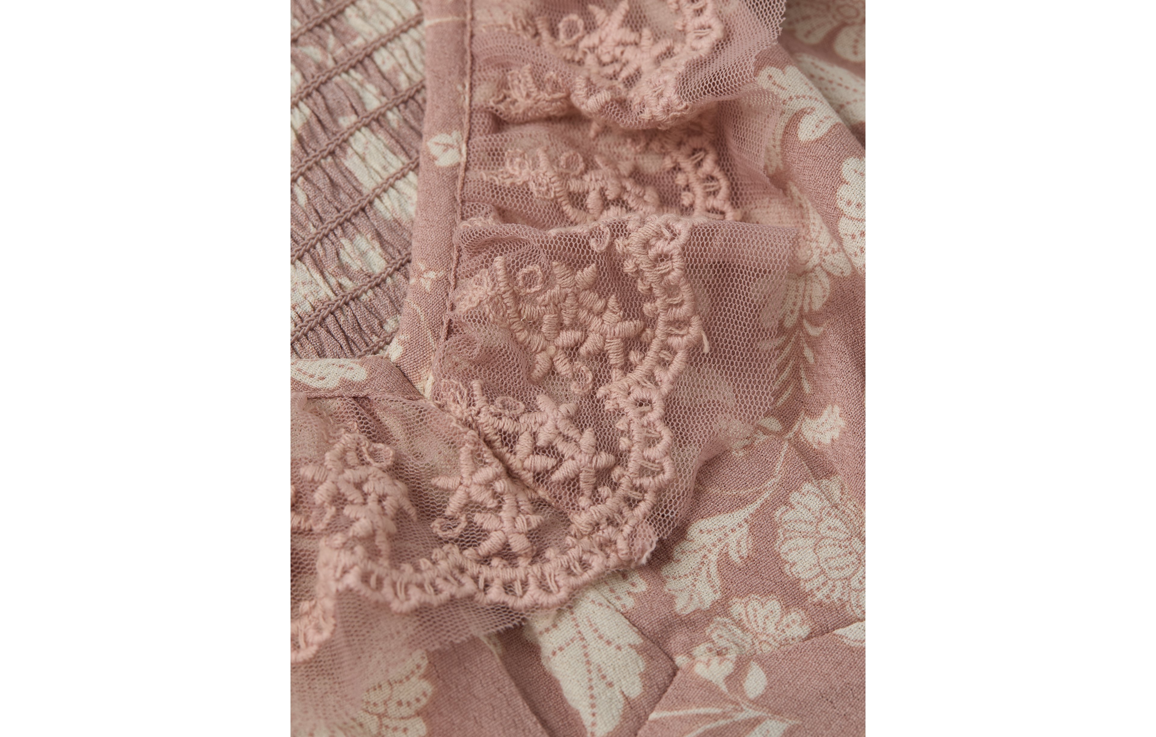 AE Printed Lace Tie Front Mini Dress