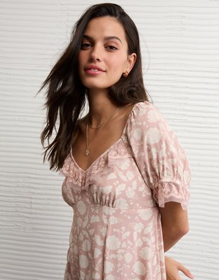 knee length dresses for ladies All The Sway Lace Mini Dress In Rustic Rose – Impressions Online Boutique main image 1