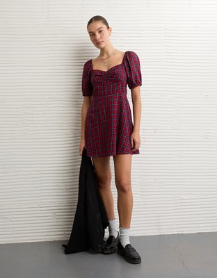 AE Catie Corset Puff Sleeve Mini Dress