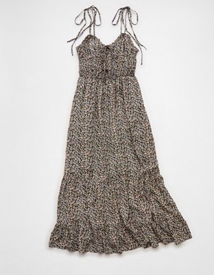 AE Sweetheart Tie Front Midi Dress