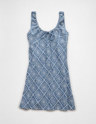 AE Tie Front Eyelet Mini Dress