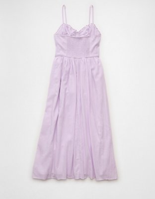 AE Catie Corset Button-Up Midi Dress