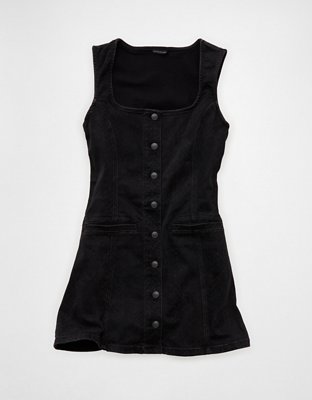 AE Square Neck Denim Mini Dress