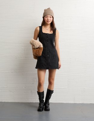 AE Square Neck Denim Mini Dress
