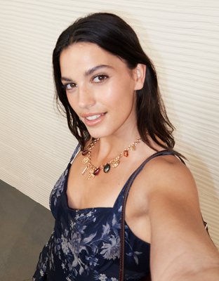 AE Corset Drop Waist Bubble Mini Dress