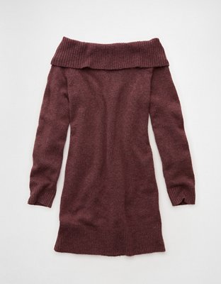 AE Off-the-Shoulder Sweater Mini Dress