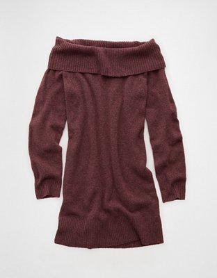 AE Off-the-Shoulder Sweater Mini Dress