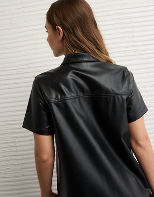 AE Faux Leather Mini Dress