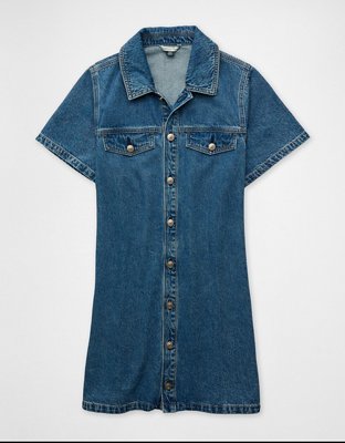 american eagle denim shirt dress AE Mini Denim Shirt Dress