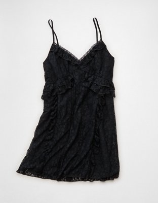 AE Ruffle Lace Mini Dress | American Eagle