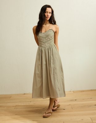 AE Bella Lace Inset Midi Dress from American Eagle - $84.95