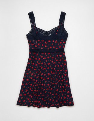 ae scoop neck slip mini dress AE Lace Slip Mini Dress