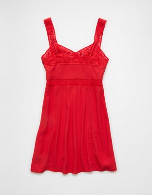 adrianna papell sequin chem lace shift dress RED Short Sleeve Lace Illusion Short Dress main image 0