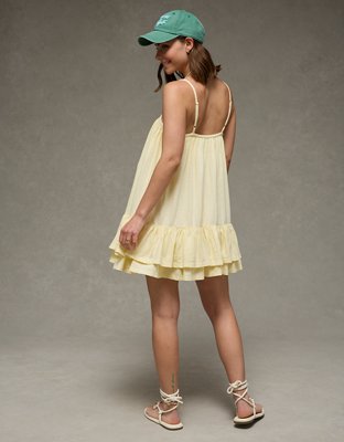 AE Sunchaser Knit Ruffled Mini Dress | American Eagle