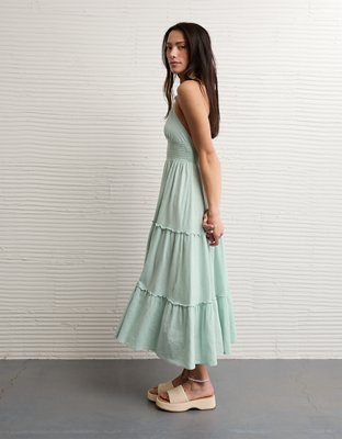 AE Sunchaser Halter Midi Dress | American Eagle