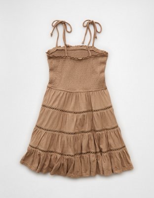 AE Sunchaser Smocked Tiered Mini Dress