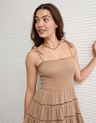 AE Sunchaser Smocked Tiered Mini Dress