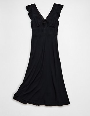 AE Short Sleeve V-Neck Midi Dress