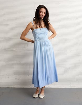 AE Bella Lace Inset Midi Dress | American Eagle