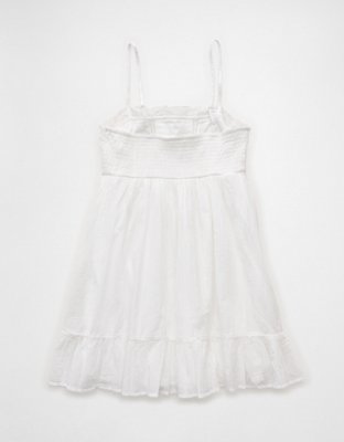 AE Lace Trim Babydoll Mini Dress | American Eagle