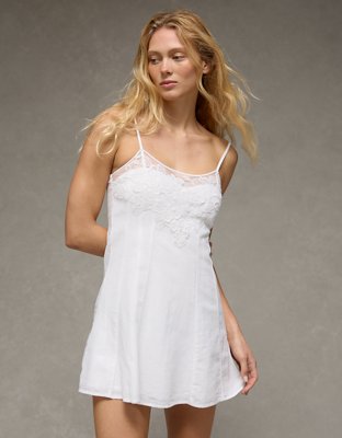 scallop hem fit and flare dress in white Scalloped Edge Midi Dress – English Factory