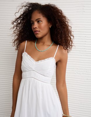 AE V-Neck Babydoll Midi Dress