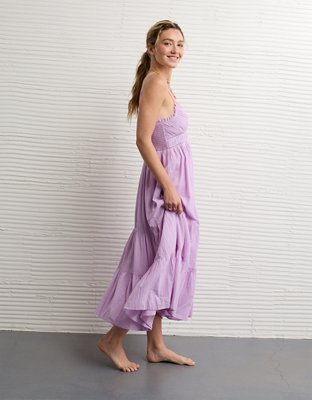 AE V-Neck Babydoll Midi Dress