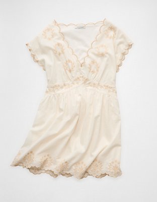 AE Scalloped Embroidered Mini Dress