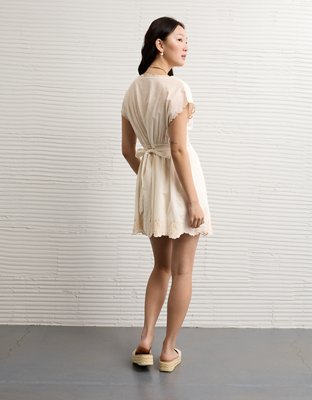 AE Scalloped Embroidered Mini Dress