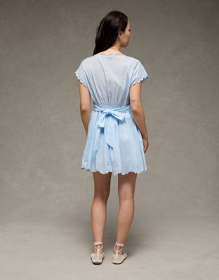 AE Scalloped Embroidered Mini Dress